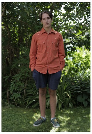 VINTAGE 90'S ORANGE LONG SLEEVE SHIRT