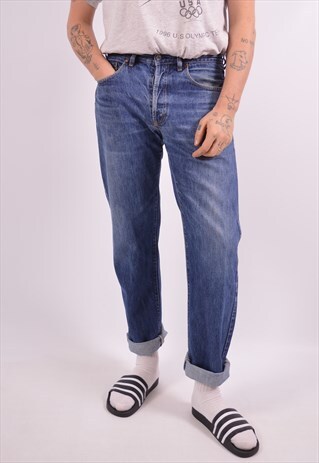 DIESEL MENS VINTAGE JEANS W36 L34 BLUE 90S