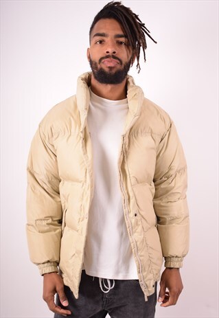 FILA MENS VINTAGE PADDED JACKET MEDIUM GREY 90S