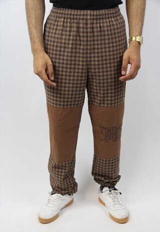 VINTAGE CHECK MEN'S JOGGER BOTTOMS