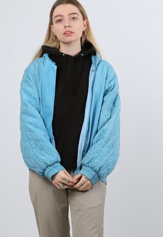 VINTAGE MEDIUM BLUE PADDED JACKET