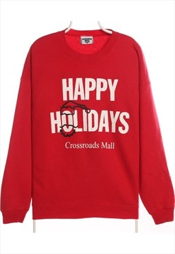 Vintage 90's Lee Sweatshirt Crewneck Happy Holidays