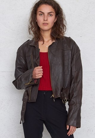 VINTAGE BROWN FIDAN LEATHER JACKET