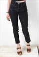 LEVI STRAUSS Women 501 S Skinny Jeans Denim Black W26 L28