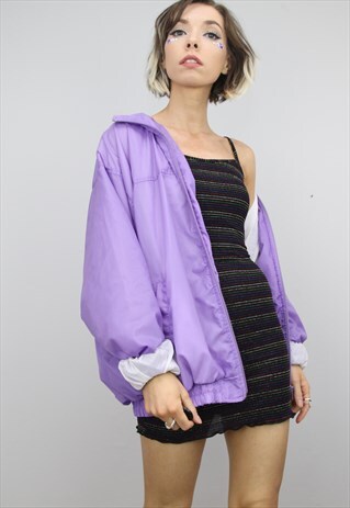 VINTAGE 80S 90S OVERSIZED FESTIVAL SHELL JACKET
