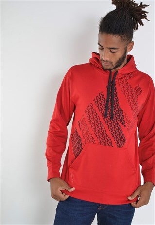 VINTAGE NIKE BIG LOGO SPELLOUT SWEATSHIRT HOODIE RED