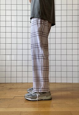 Vintage BURBERRY Pants Nova Check Trousers Baggy 