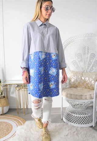 VINTAGE SHIRT VINTAGE DENIM FABRIC 101 DALMATIANS