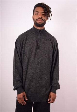 FILA MENS VINTAGE JUMPER SWEATER XXL GREY 90S