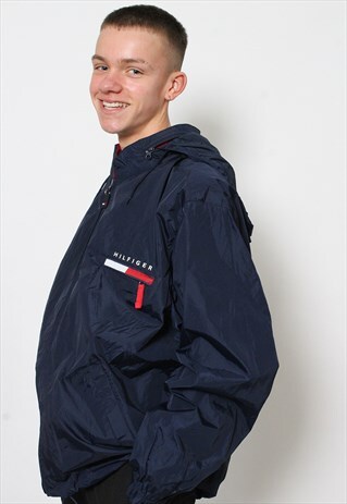 VINTAGE TOMMY HILFIGER HOODED WINDBREAKER JACKET