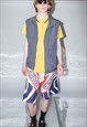 90'S VINTAGE MINIMALIST FISHERMAN CARGO GILET IN PEWTER GREY
