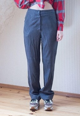 Grey soft straight vintage trousers