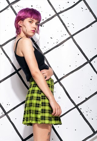 90S VINTAGE GRUNGE SKIRT W SILVER RING