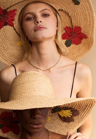 THE LARGE RAFFIA FLOPPY HAT