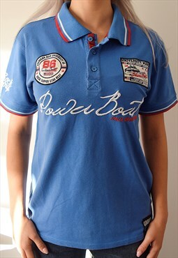 Vintage 90s Polo Shirt Blue