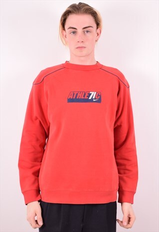 NIKE MENS VINTAGE SWEATSHIRT JUMPER XL RED 90S