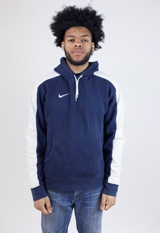 VINTAGE 90S NIKE NAVY/WHITE HOODIE