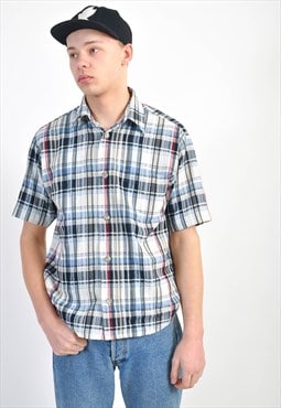 vintage short sleeve checked shirt