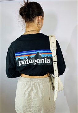 Vintage Size M Patagonia Cropped T-Shirt in Black