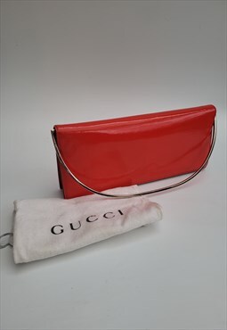Gucci Vintage Red Leather Shoulder Bag / Clutch 