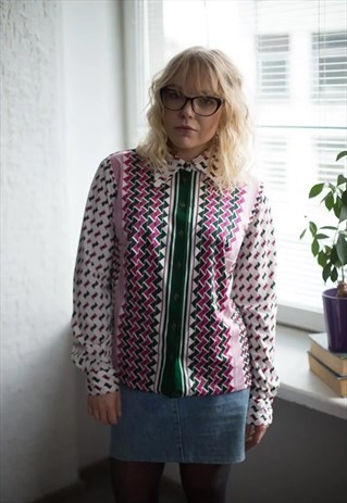 VINTAGE 70'S PATTERNED SHIRT
