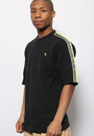 VINTAGE DIADORA TAPE LOGO T-SHIRT BLACK