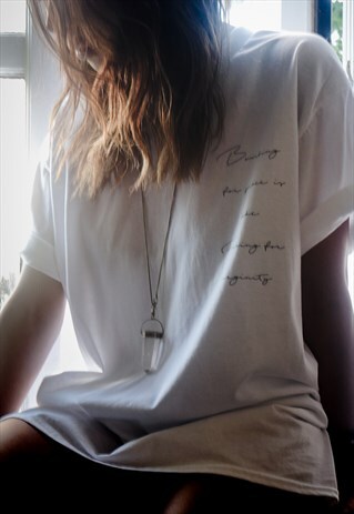 BOMBING FOR PEACE IS LIKE FUCKING FOR VIRGINITY T-SHIRT