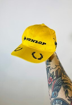 Vintage 90s Dunlop Racing Tyres Embroidered Baseball Cap