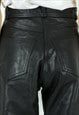 SOFT LEATHER PANTS HIGH RISE TAPERED RELAXED TROUSER ZIP FLY