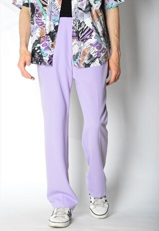 VINTAGE 90S UNISEX PASTEL PURPLE PANTS