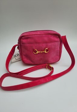 1955 Horsebit Vintage Pink Leather Shoulder Cross body Bag