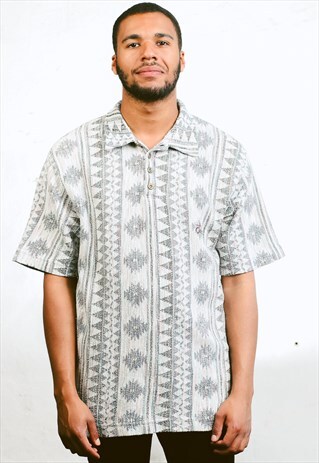 VINTAGE AZTEC POLO SHIRT