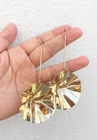 GEO GOLD UNEVEN EARRING