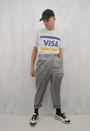 VINTAGE GREY CLASSIC RAVE TROUSERS