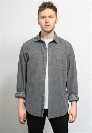 VINTAGE CORDUROY CORD SHIRT GREY