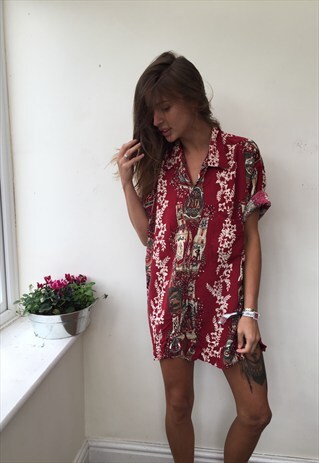 CRAZY PATTERNE OVERSIZED RETRO VINTAGE UNISEX FESTIVAL SHIRT