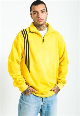 VINTAGE 80S ADIDAS 1/4 ZIP SWEATSHIRT / S5518