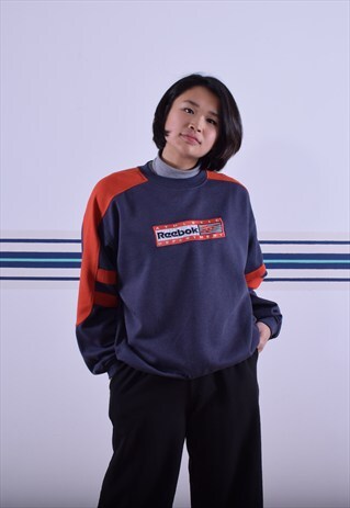 ORANGE & NAVY REEBOK SWEATSHIRT