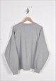 VINTAGE GUESS U.S.A. EMBROIDERED SPELL OUT SWEATER GREY XL