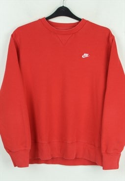 Sportswear XL Jumper Sweatshirt Pullover Crew Neck Red Top