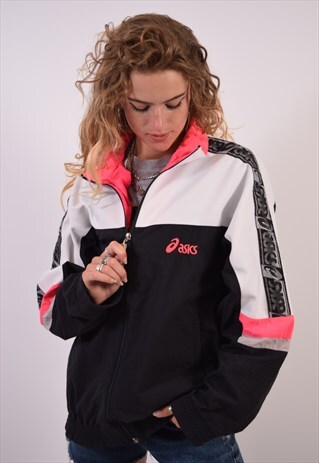 VINTAGE ASICS TRACKSUIT TOP JACKET MULTI