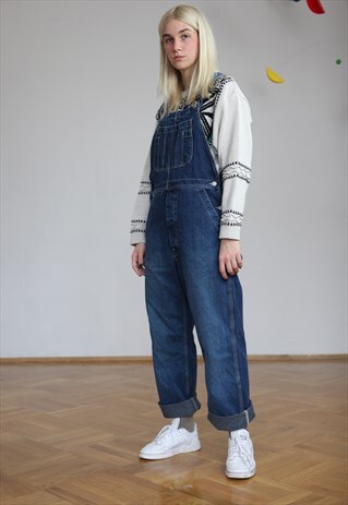 VINTAGE 90'S OVERSIZE UNISEX DENIM DUNGAREES