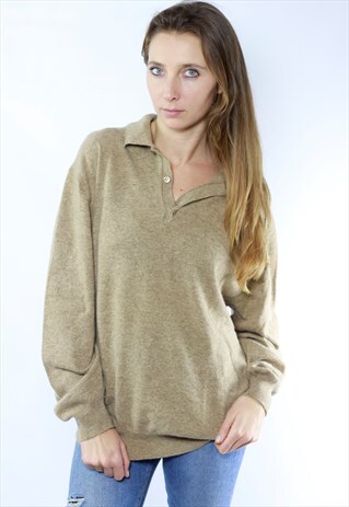 CASHMERE SWEATER / CASHMERE JUMPER / CASHMERE JUMPER BEIGE