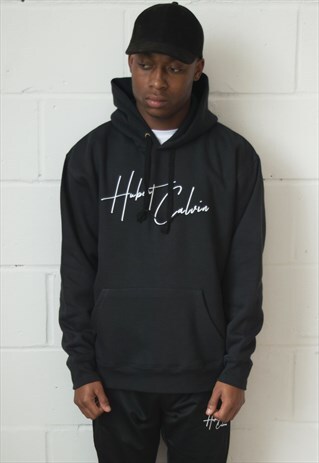 BLACK SCRIPT HOODIE