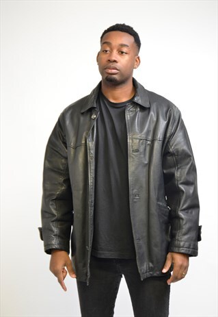 VINTAGE MID-LENGTH LEATHER JACKET