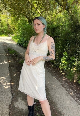Vintage 1970s Boho Chic Summer Sheer Slip Dress