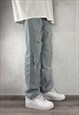 GREY JEANS STRAIGHT FIT DISTRESSED LEVIS 501 PAINTED 32"