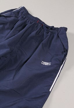 Vintage Umbro Shorts Navy 3/4 Length Gym Sportswear Medium