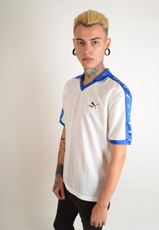 VINTAGE PUMA FOOTBALL SHIRT MADE IN W-GERMANY (2510)