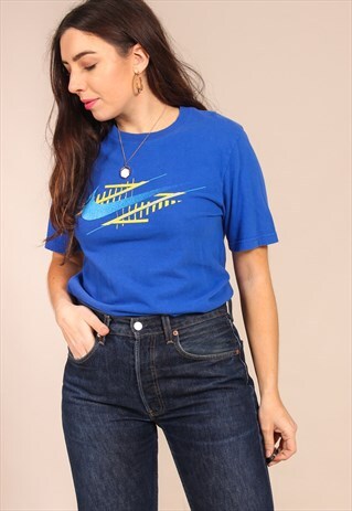 VINTAGE 90S NIKE T-SHIRT IN BLUE